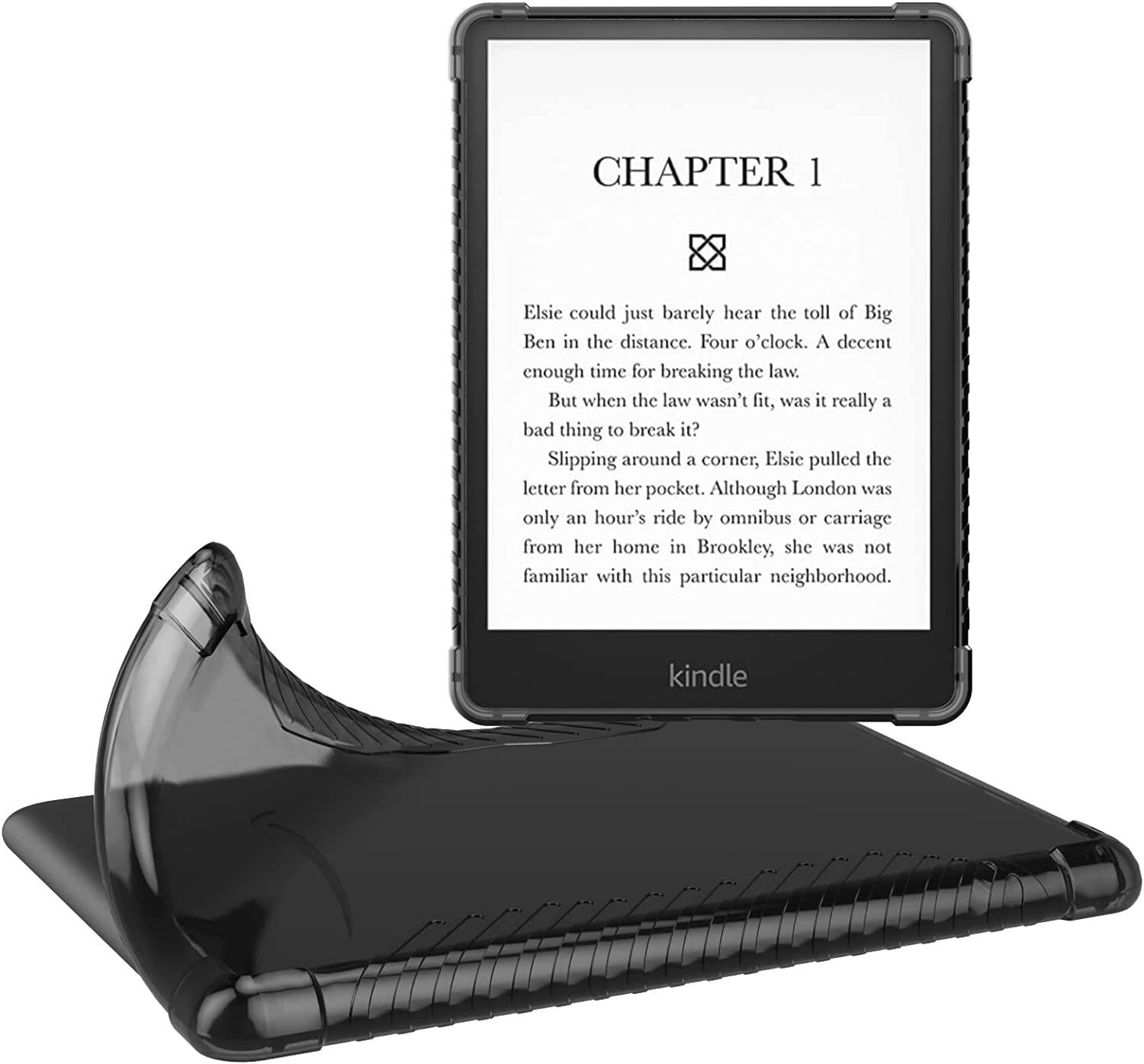 MoKo Case for 6.8" Kindle Paperwhite (11th Generation-2021) and Kindle Paperwhite Signature Edition, Ultra Clear Soft Flexible Transparent TPU Skin Bumper Back Cover Shell
