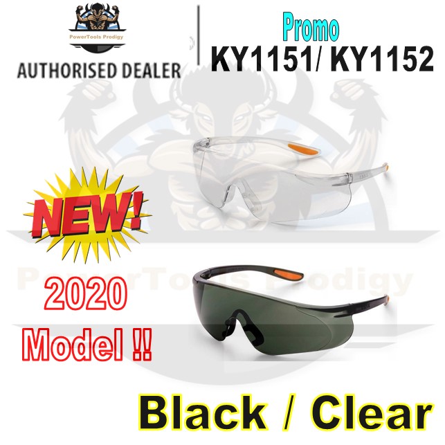 KINGS KY1151 KY1152 CLEAR BLACK SAFETY GLASSES/ SAFETY GOOGLES