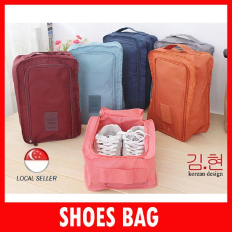 [ SG Local Seller ] Shoes Bag ★ Travel Bag ★ Gym bag ★ All Purpose Bag ★ Short n Long Shoes bag ★ Foldable Pouch ★ Travelling Luggage T508 [ By Kim Hyeon ]