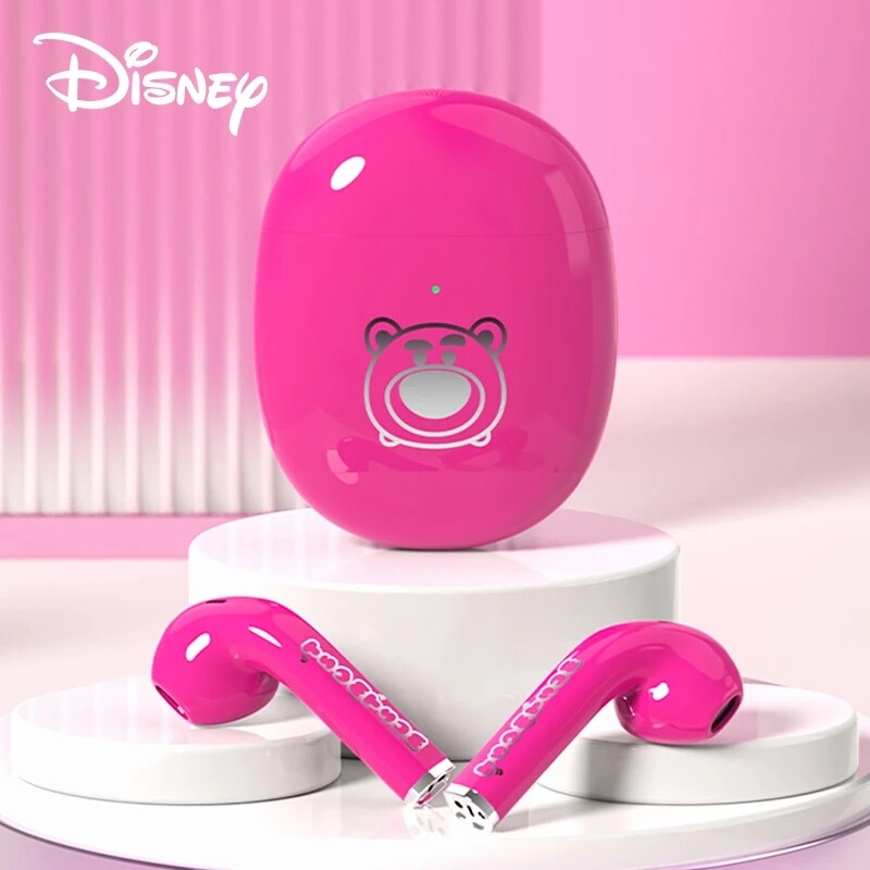 Disney Q1 Bluetooth Wireless Earphone Mickey Mouse Earbuds Waterproof IPX5 Magnetic Suction Ear Buds Bluetooth With Mic Support Call Video IOS Android Universal