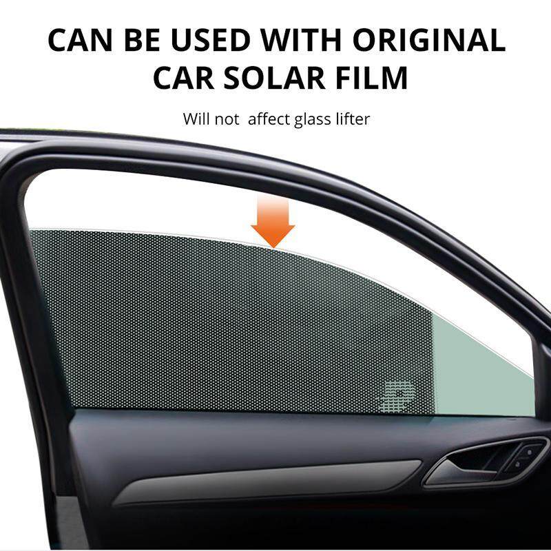 2PCS 63x42cm Car Sun Shades Film Sun Protection Window Cover PVC Sunshade Side Window Shield with Small Holes