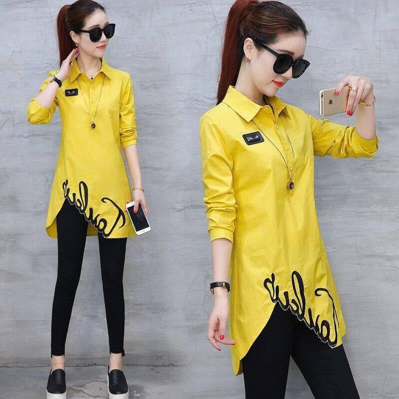 Large Size Women's Spring And Autumn Slim Thin Embroidered Shirt Women's Shirt