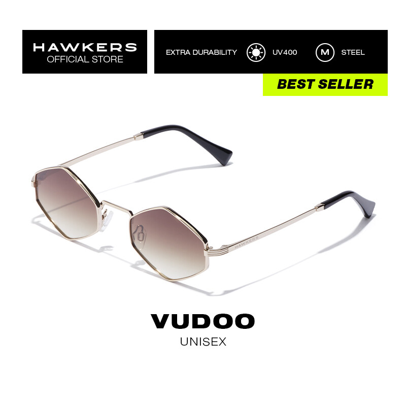 Hawkers - VUDOO SMOKY Gold Sunglasses UV400 Men Women HVUD20DWM0