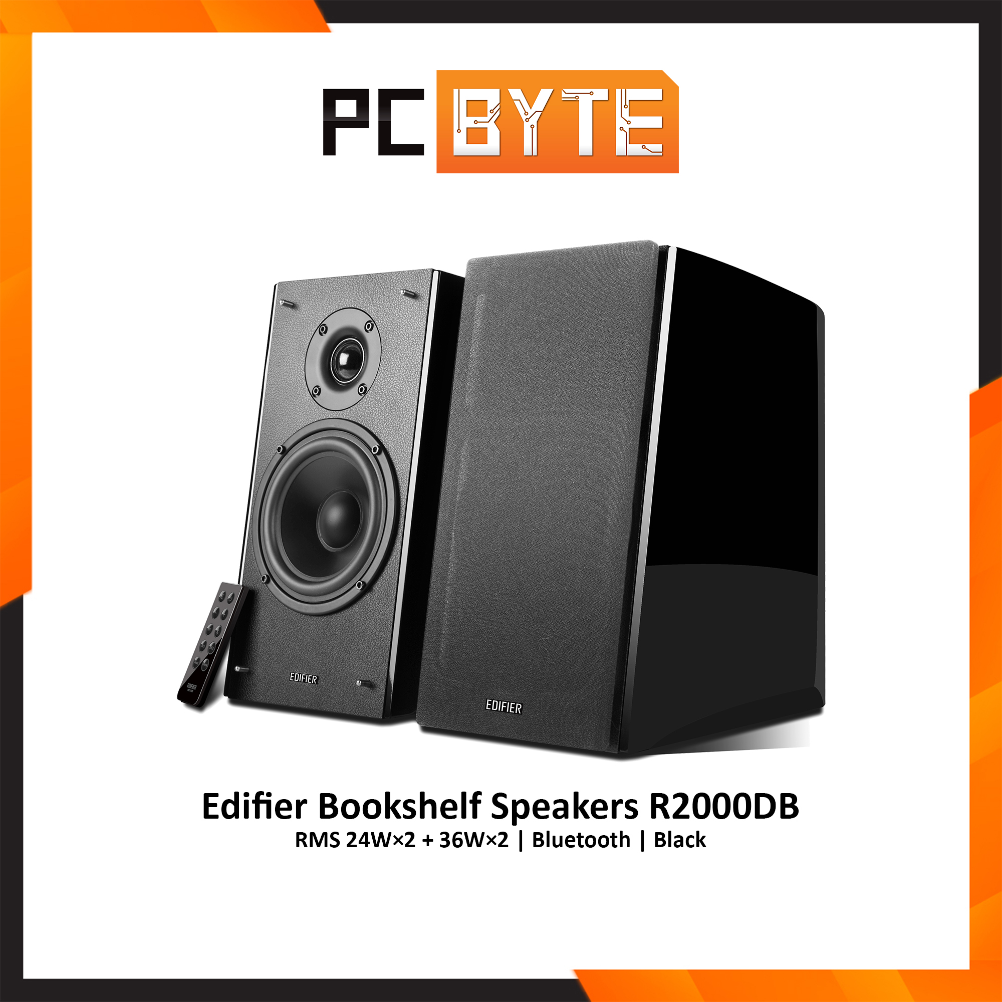 Edifier Bookshelf Speakers R2000DB (RMS 24W×2 + 36W×2 / Bluetooth / Black)