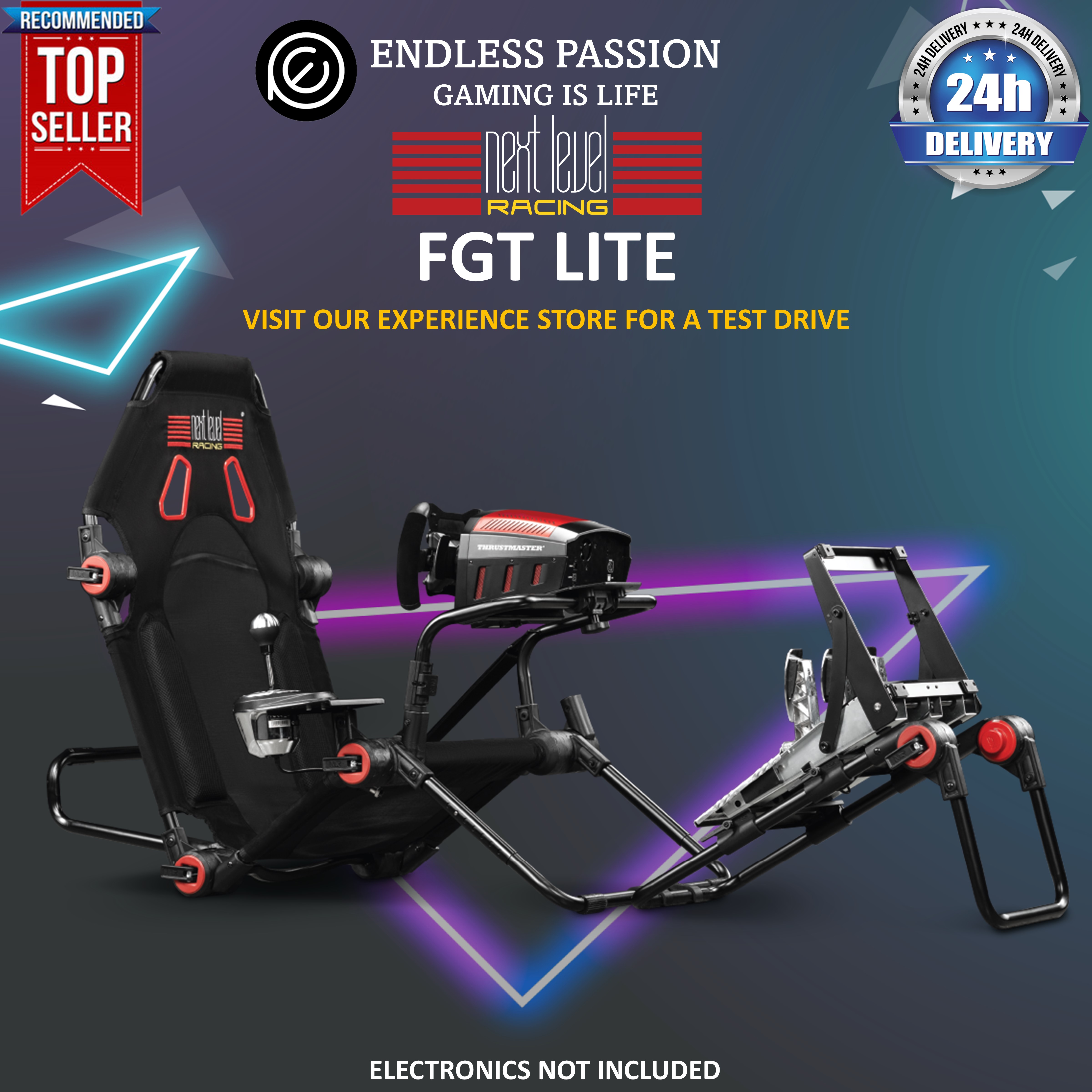 Next Level Racing F-GT Lite Formula and GT Foldable Simulator Cockpit