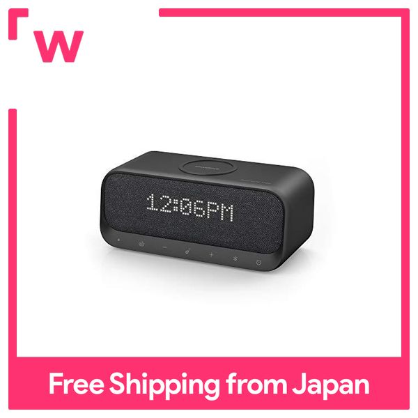 Anker Soundcore Wakey, Qi compatible Bluetooth speaker wireless charger High quality radio alarm clock 10W output Dual driver stereo sound for iPhone & Android (black)
