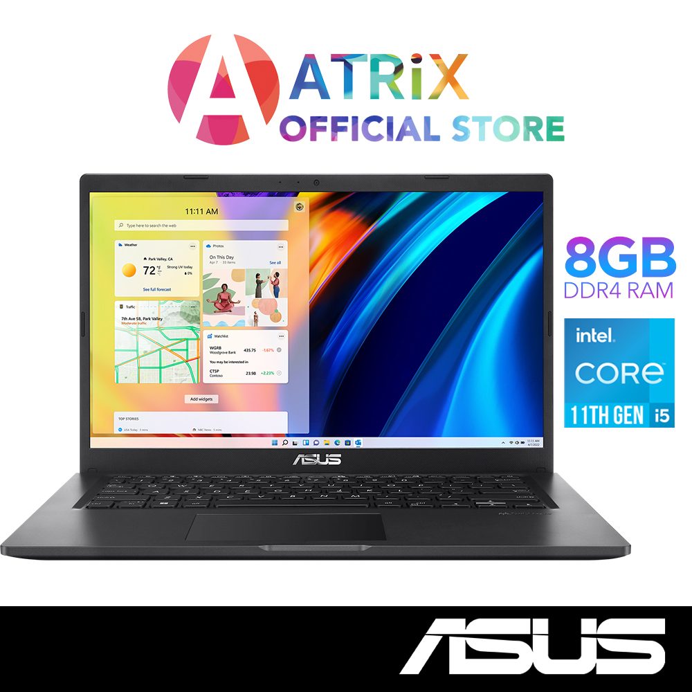 【MS Office|Extended Warranty】ASUS Vivobook 14 X1400EA-EB1547W | 14inch FHD (1920x1080) 250nits | Intel Core i5-1135G7 | 8GB DDR4 | 512GB PCIe SSD | Intel Xe Graphics | Win11 Home | 2Y Warranty
