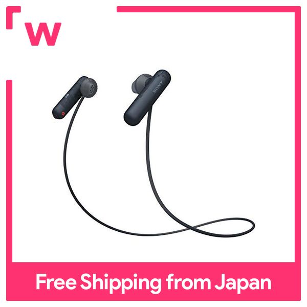 SONY Wireless earphone WI-SP500 BQ: Bluetooth support NFC connection corresponding drip-proof 2018 model black