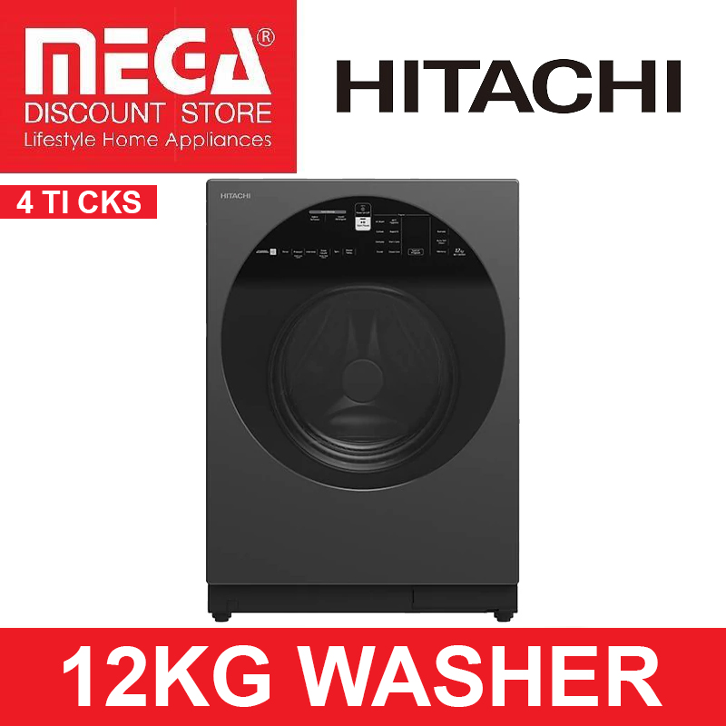 HITACHI BD-120XGV 12KG FRONT LOAD WASHER (4 TICKS)