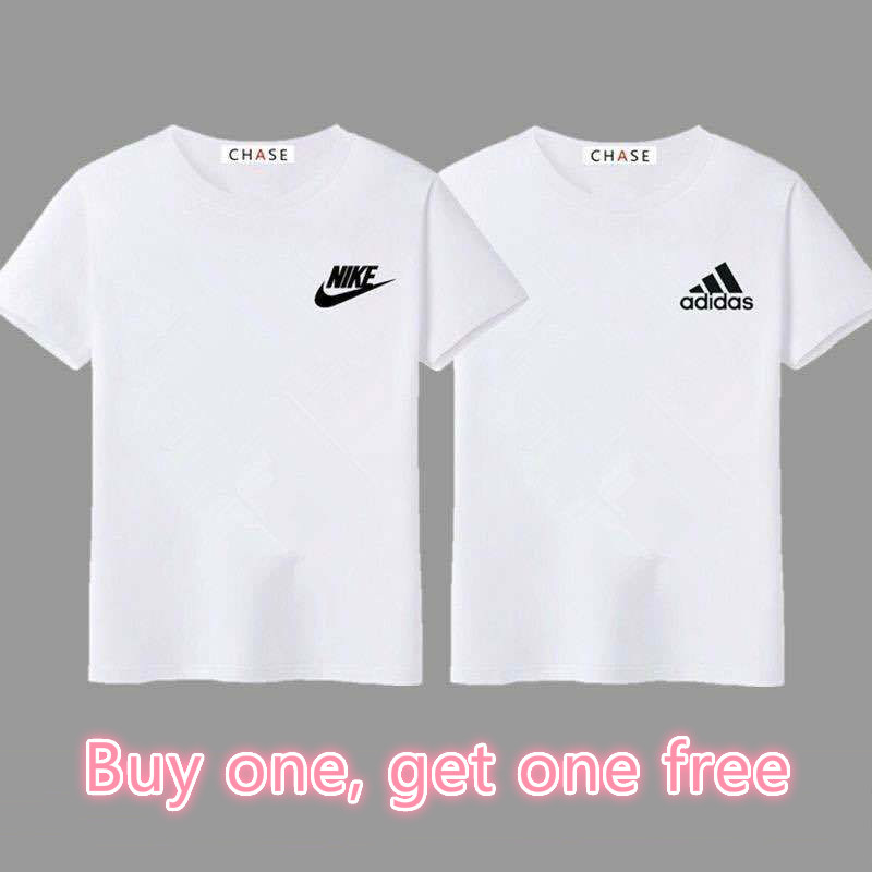 (two pieces) popular logo plus-size men's wear with short-sleeved t-shirts and tops