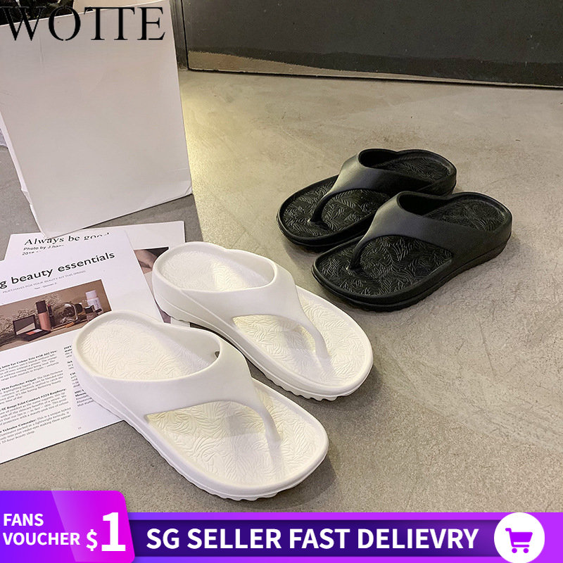 WOTTE Ladies Flat Sandals Casual Flat Sandals Antiskid for Outdoor Casual Beach