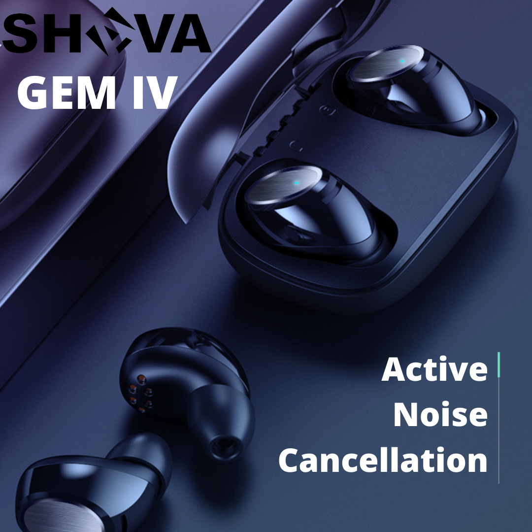 [SG Stock] ANC Wireless Earbuds SHAVA GEM4 Bluetooth Earphone Headset Handsfree With Microphone for Mobile Phones Iphone Ipad Laptop PC
