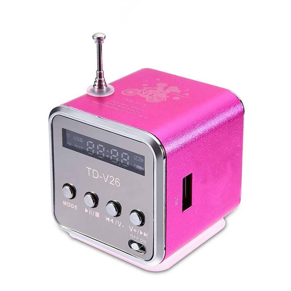 Mini Digital FM Radio Speaker Portable FM Radio Receiver Support TF Card for Outdoor Travel