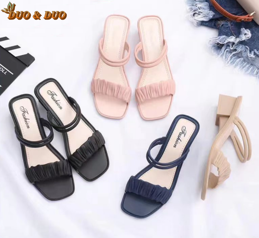 [DuoDuo]【Clearance, No Return】BB Best Seller fashion footwear Korean rubber High 2 inch Heels Sandals for women