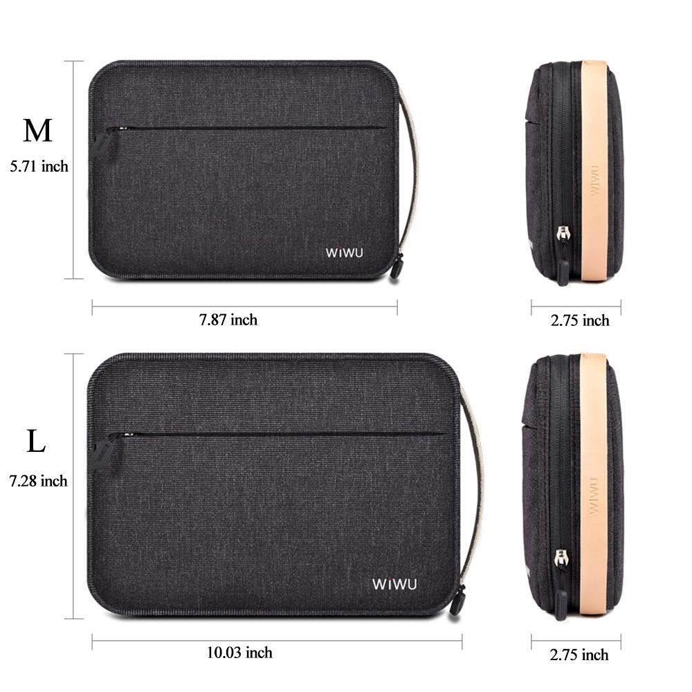 WIWU Cable Storage Bag Electronic Accessories Travel Organizer Bag for Data Cables, Chargers, Plugs, Memory Cards, CF Cards(M)