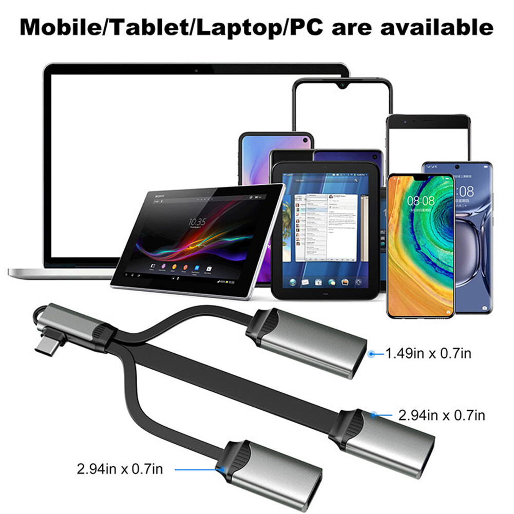 Multifunctional 4-in-1 Docking Station USB 3.0 HUB Splitter Type-c Adapter Hub [yococo]