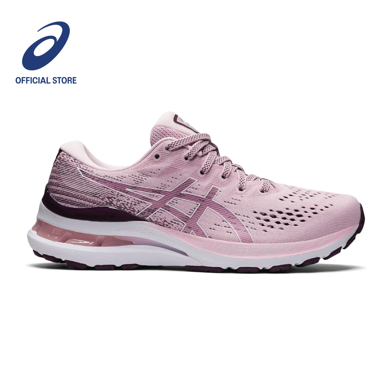 ASICS Women GEL-KAYANO 28 (D) Running Shoes in Barely Rose/White