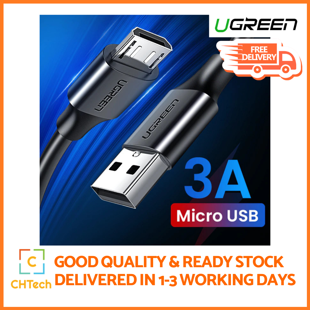 Ugreen Micro USB Cable 3A Fast Charging USB Data Cable Mobile Phone Charging Cable for Samsung HTC LG Android Tablet USB Wire