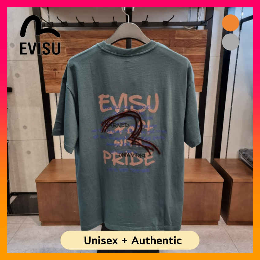 EVISU Korea Embroidery Unisex T shirt - 2022new