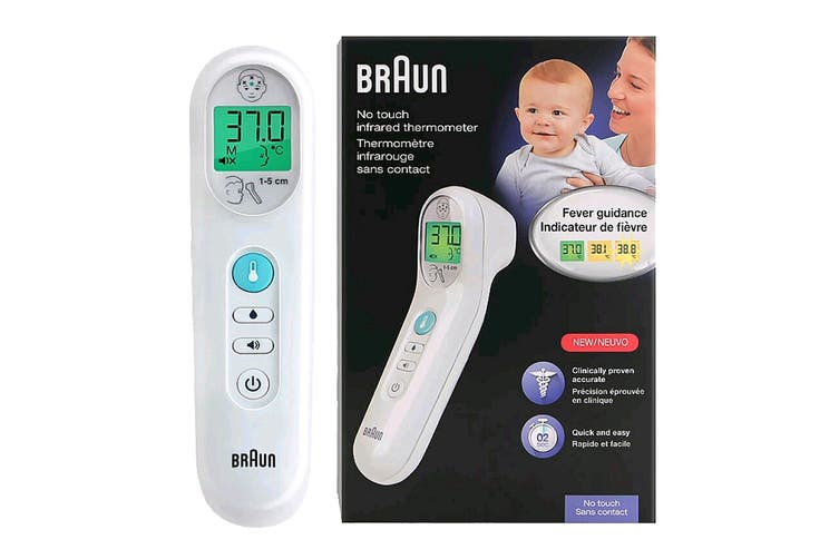(RECEIVE WITHIN 3 DAYS) Braun Thermoscan No Touch Forehead Thermometer BNT100