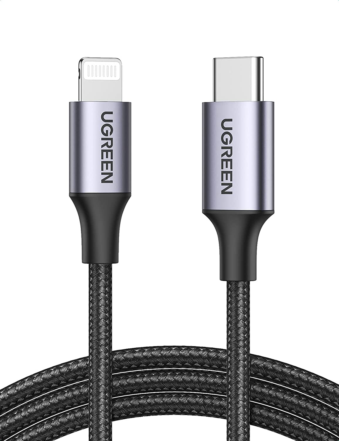 [SALE] UGREEN USB-C to Lightning Cable [1M Apple MFi-Certified] Nylon Braided Cord Fast Power Delivery Charging Cable for iPhone 14 Pro Max 14 Plus 13 12 SE 11 XR...