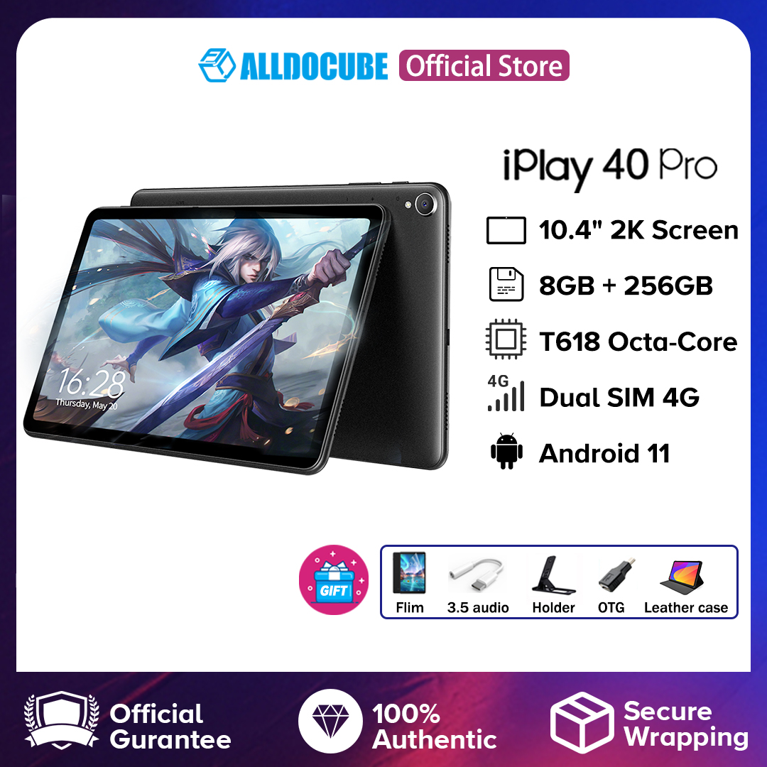 ALLDOCUBE iPlay 40 Pro 10.4 inch 2K Tablet Android 11 8GB RAM 256GB ROM T618 Octa Core 4G Lte Dual-band Wi-Fi Tablet