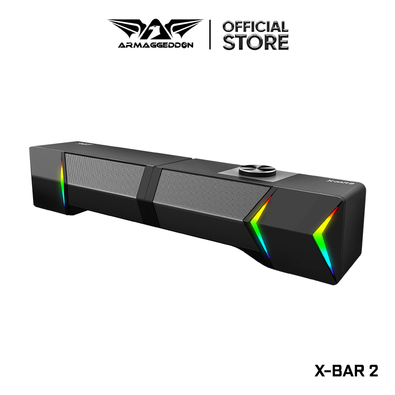 Armaggeddon X-Bar 2 RGB 2.0 Stereo Gaming Sound Bar | Strong Bass | High Audio Clarity | RGB Lighting Effects