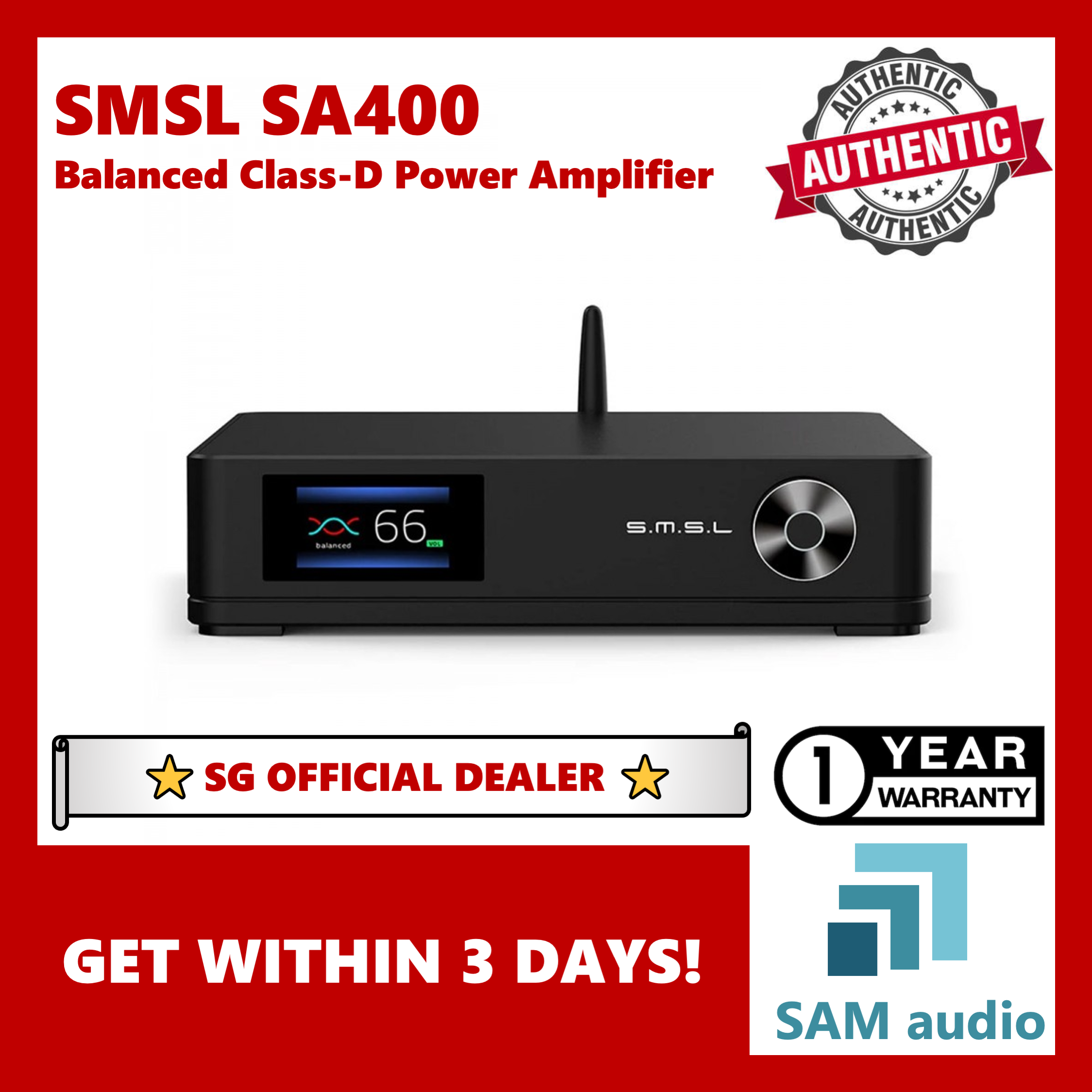 [?SG] SMSL SA400 Balanced Class-D Power Amplifier