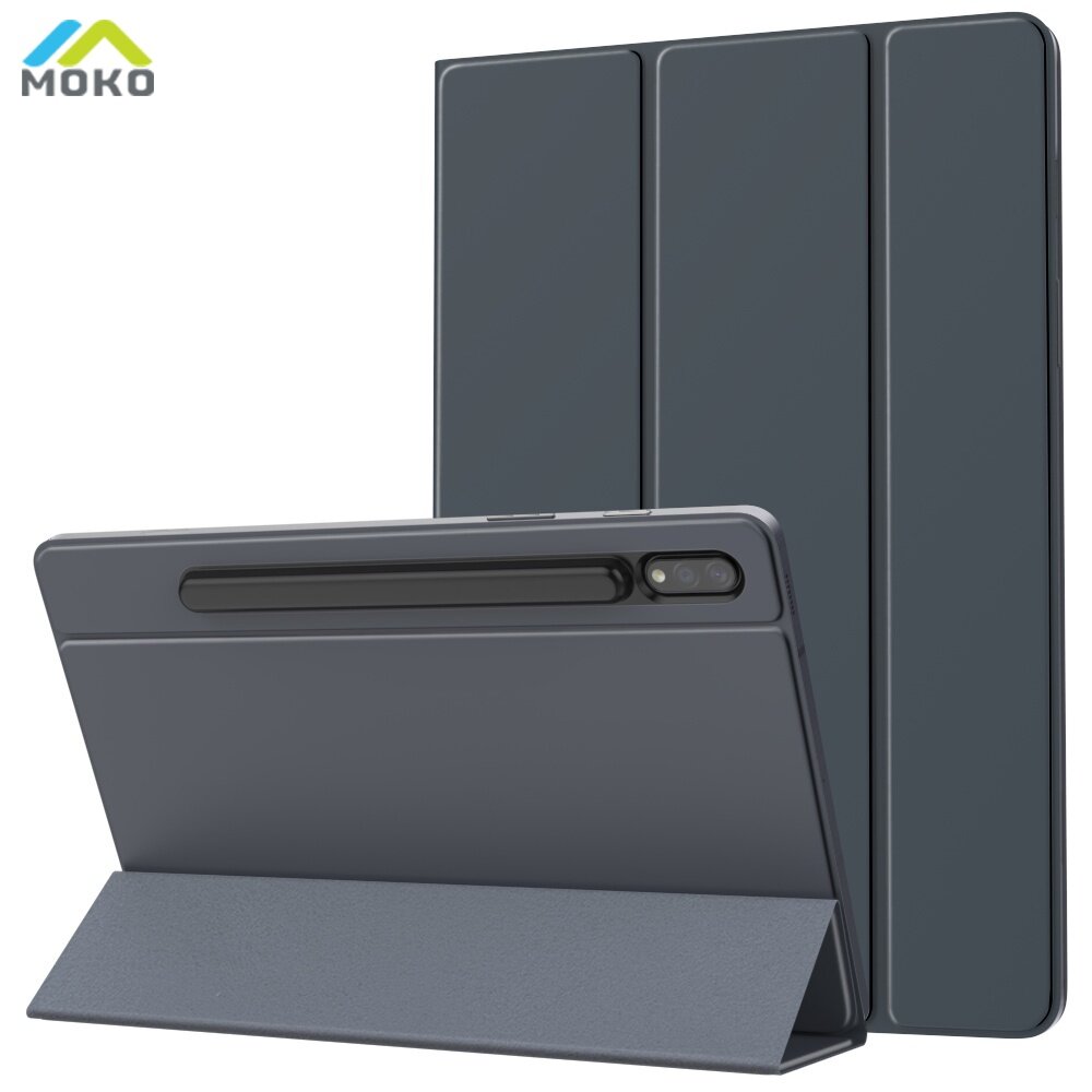 MoKo PU Leather Magnetic Absorption Case Fit Samsung Galaxy Tab S7 11 inch 2020 / S8 2022 Ultra-Slim Smart Folio Shell Cover