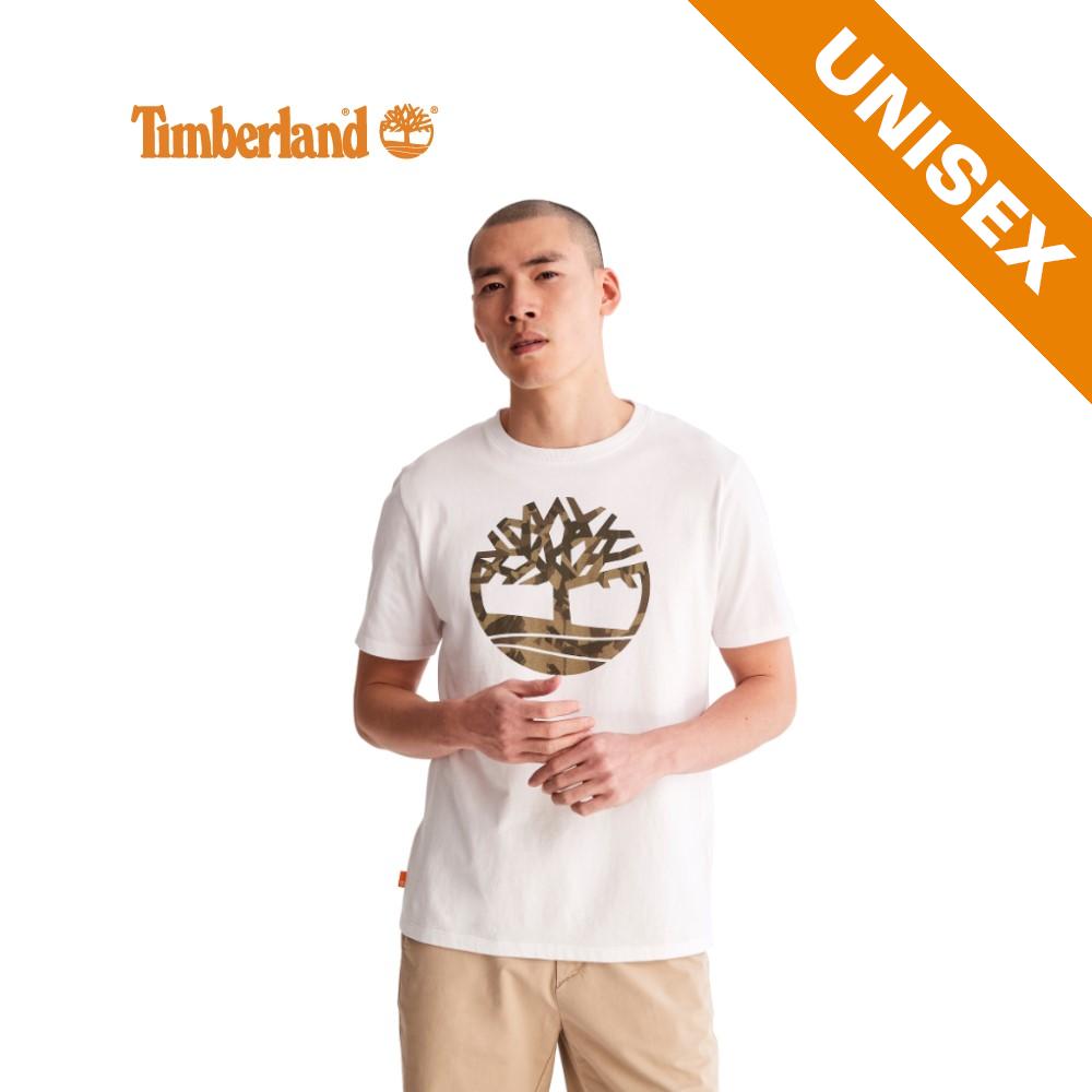 Timberland All Gender Camo Tree-Logo T-Shirt White