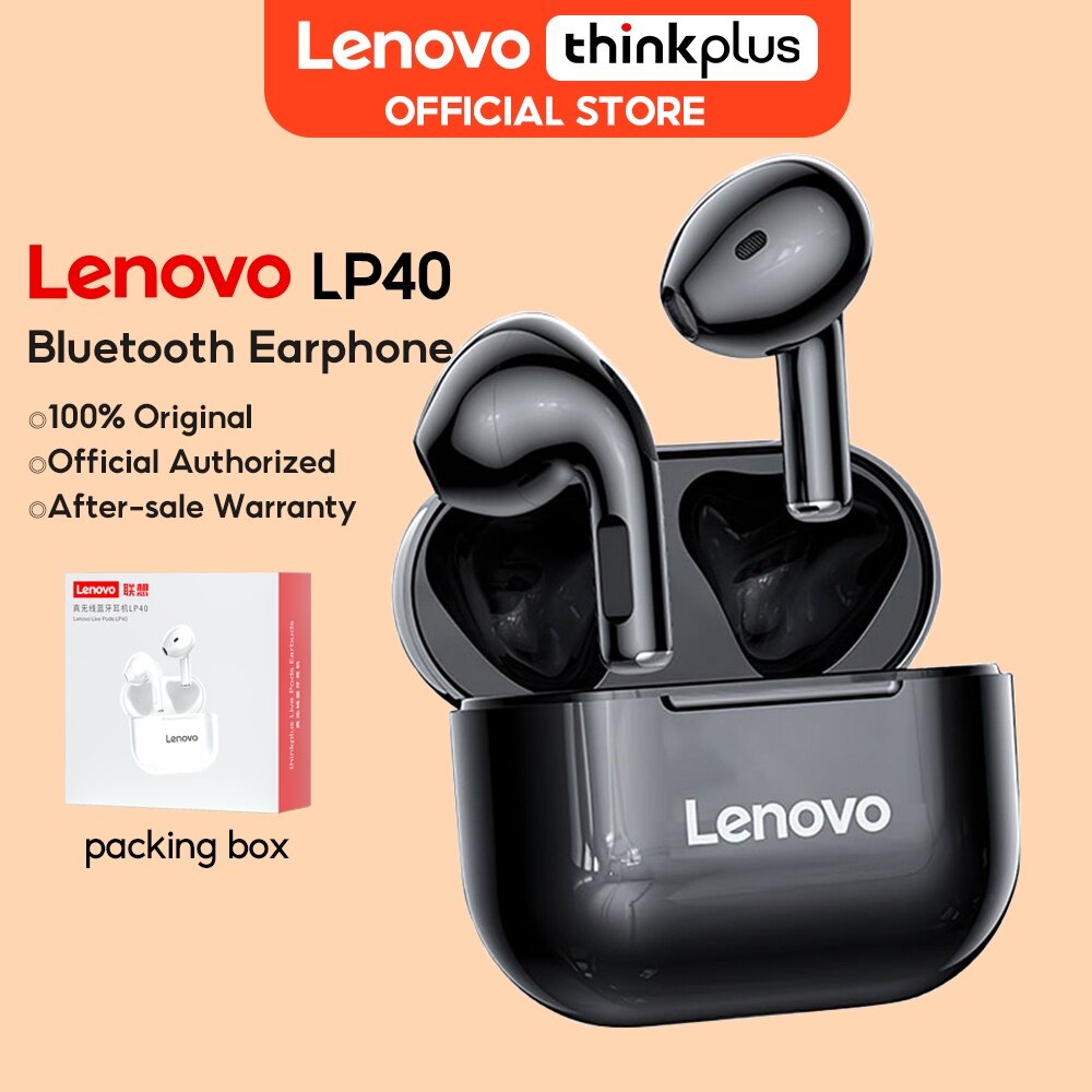 Lenovo LP40 Bluetooth Wireless Headset with Microphone Superb Bass Bluetooth Headset Sport Game Bluetooth Headset