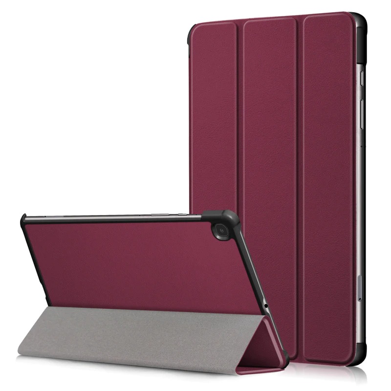 [SG] Samsung Galaxy Tab S6 Lite 10.4-inch - Premium Leather Front + Hard Opaque Hybrid Tough Back Magnetic Smart Cover