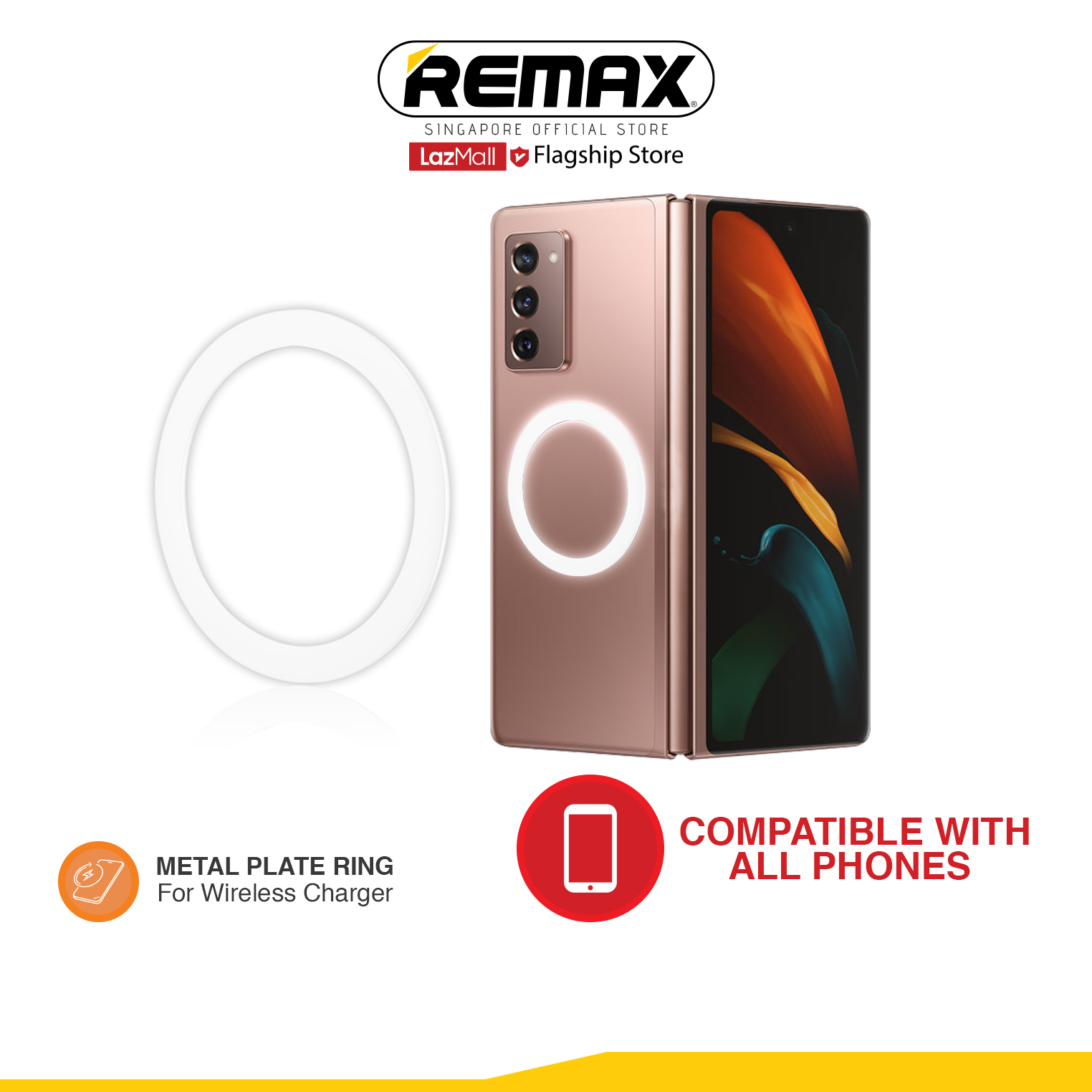 [Remax Energy] Metal Plate Rings For Magsafe Wireless Charger / Magnetic Wireless Charge Power Bank