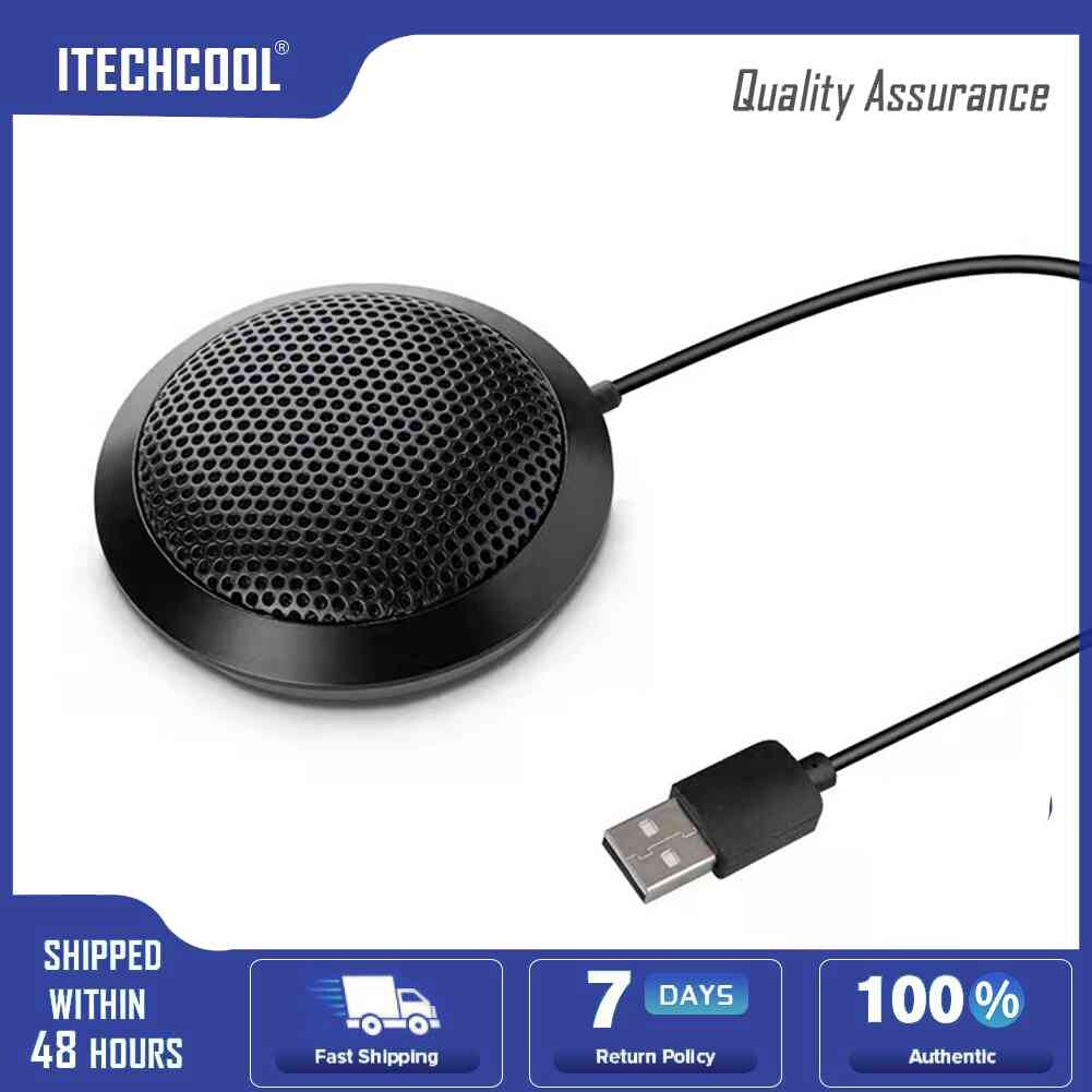 Desktop USB/3.5mm Conference Microphone Plug-and-Play for Laptop PC/Sound Card