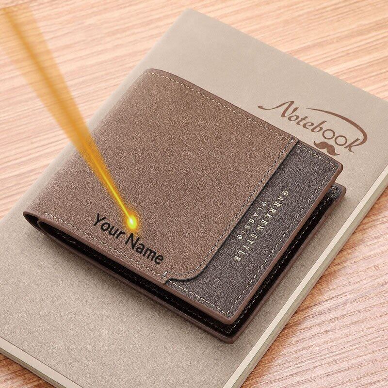 CEXIKA 2022 Men Wallets Fashion Short Slim Mini Design Card Holder Male Vintage PU Leather Purse Coin Pocket High Quality Male Wallet