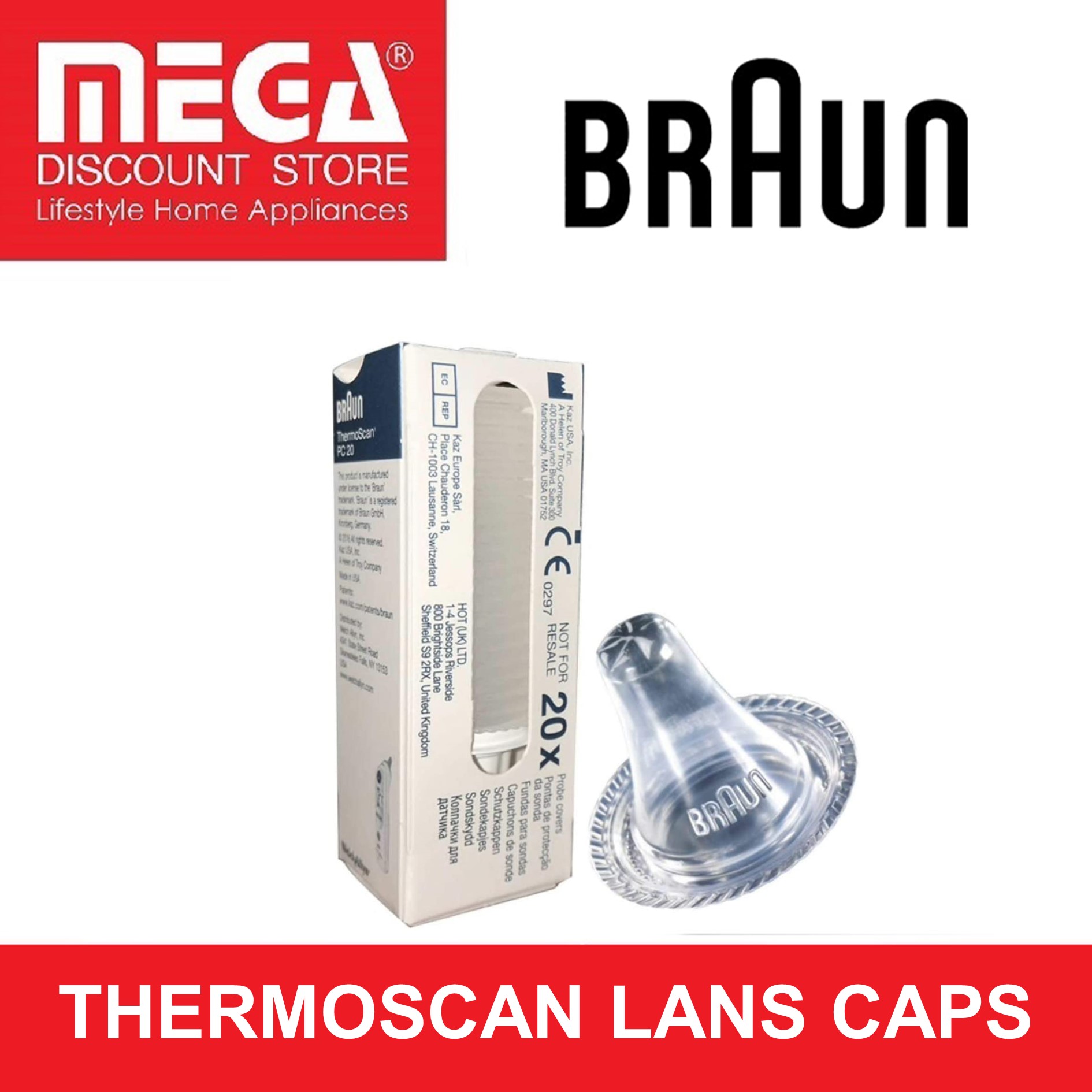 BRAUN PC20 THERMOSCAN LENS SCAP ( 20PCS )