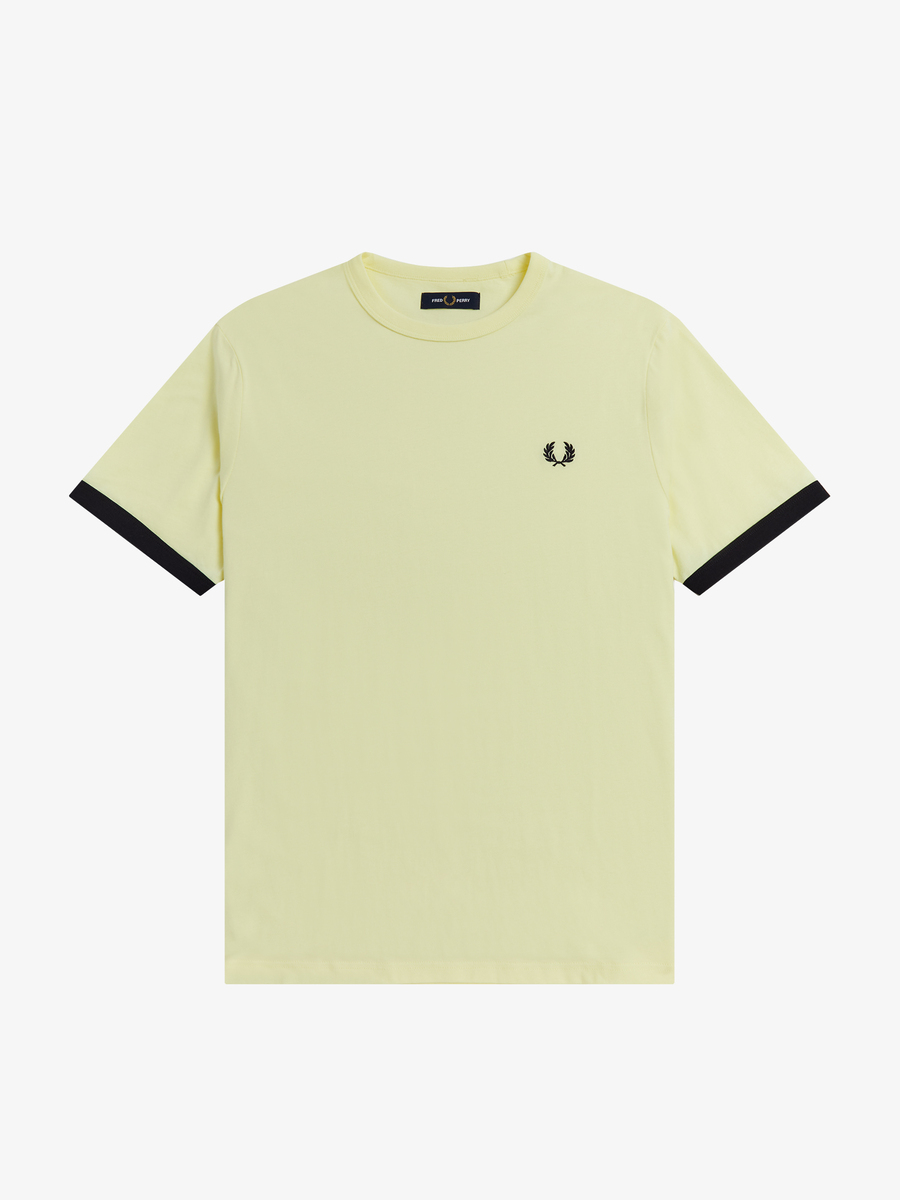 Fred Perry M3529 Ringer T-Shirt (Wax Yellow)