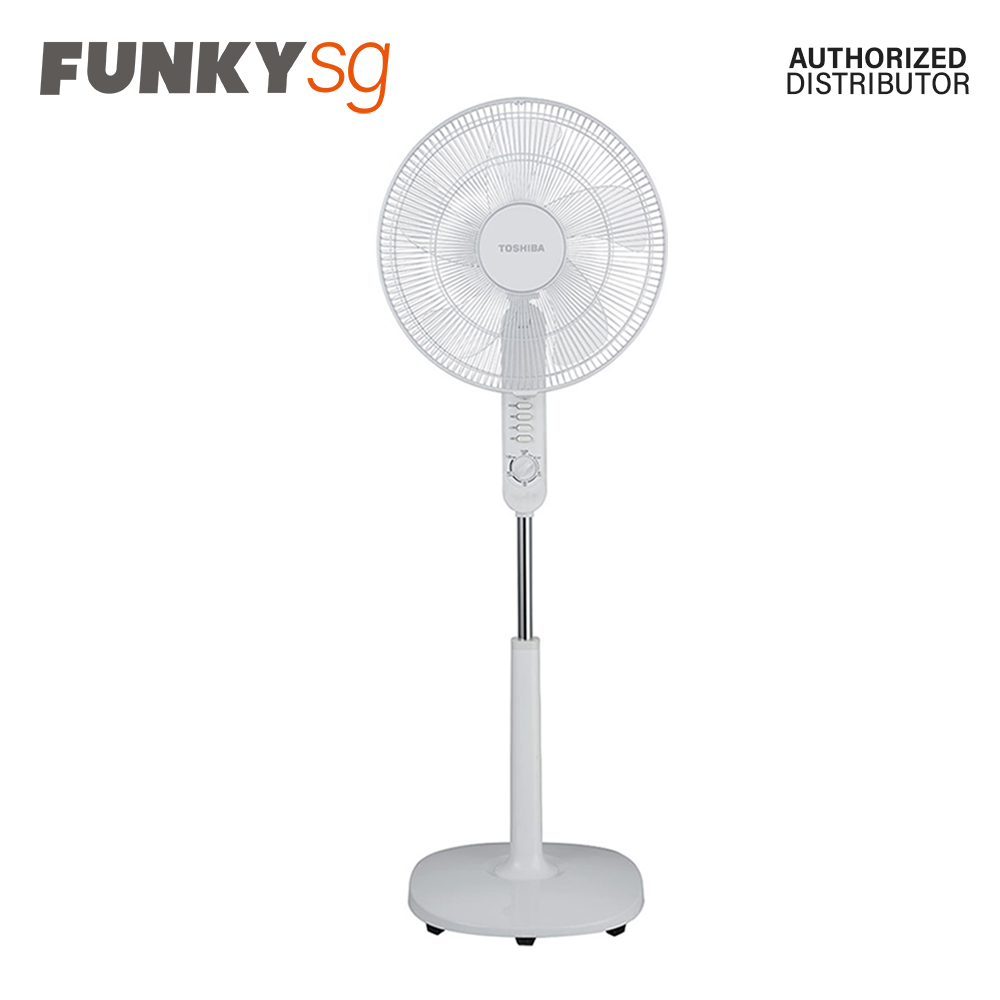 TOSHIBA 16" Stand Fan With Timer F-LSA10(W) with 1 Year Toshiba Warranty