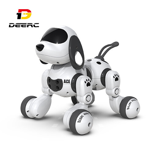 DEERC 18011 Electronic Pets Robot Dog Stunt Dog Voice Command Programmable Touch-sense Music Song Toy for Kids Birthday Christmas Gift (Standard)