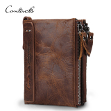 Men Genuine leather wallet  Crazy Horse Cowhide Leather Men Wallet Coin Purse Small Vintage Wallet