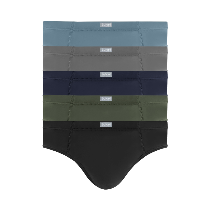 BYFORD 5PCS MEN'S CLASSIC BRIEFS | 100% COMBED COTTON | #207989