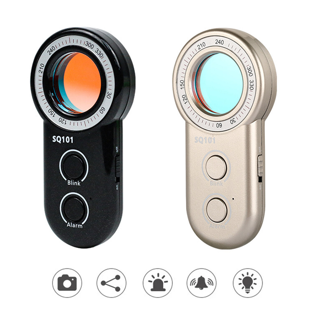 Rocomoco Portable Hidden Camera Detector Infrared Vibration Sound-light Alarm Detector Anti-eavesdropping Anti-monitoring Scanner
