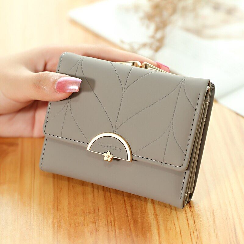 Wallets Fashion Women Wallets Multi-Function High Quality Small Wallet Purse Short Design Three Fold Coin Purse