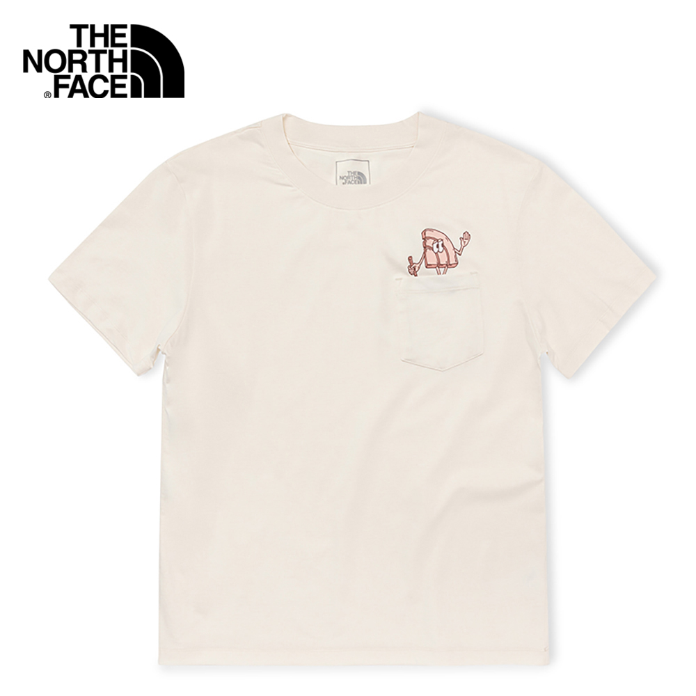 The North Face Women Short Sleeve Dome Graphic Pocket Tee - Gardenia White [Asia Size]