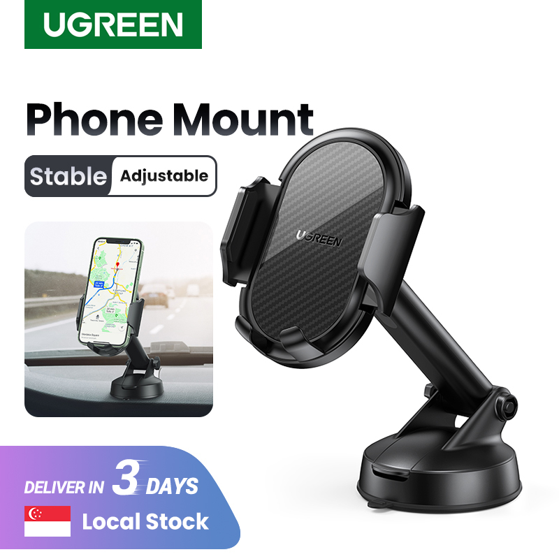 UGREEN Dashboard Car Phone Holder Windshield Air Vent Phone Holder for iPhone 13/12/11/X/XS/XR Samsung S22 Ultra S21 Note 10 Huawei Nova P Mate Series Xiaomi VIVO Mount Holder for Phone in Car 360 Rot