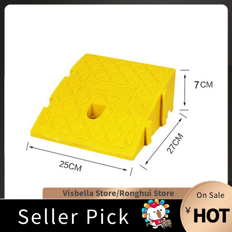 Portable Lightweight Curb Ramps Heavy Duty Plastic Threshold Ramp Kit for Car Trailer Truck Bike Motorcycle