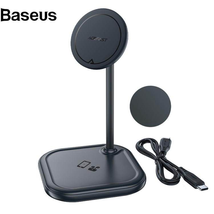 Baseus ACEFAST E6 Desktop Magnetic Holder Dual Wireless Charger Dock for iPhone AirPods