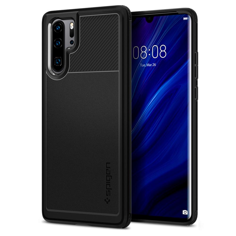 Spigen Huawei P30 Pro Case Rugged Armor with Resilient Shock Absorption & Carbon Fiber Design