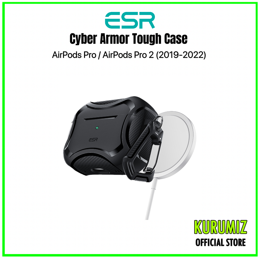 ESR Cyber Armor Magnetic Tough Case for AirPods Pro / AirPods Pro 2 (2019/ 2022)
