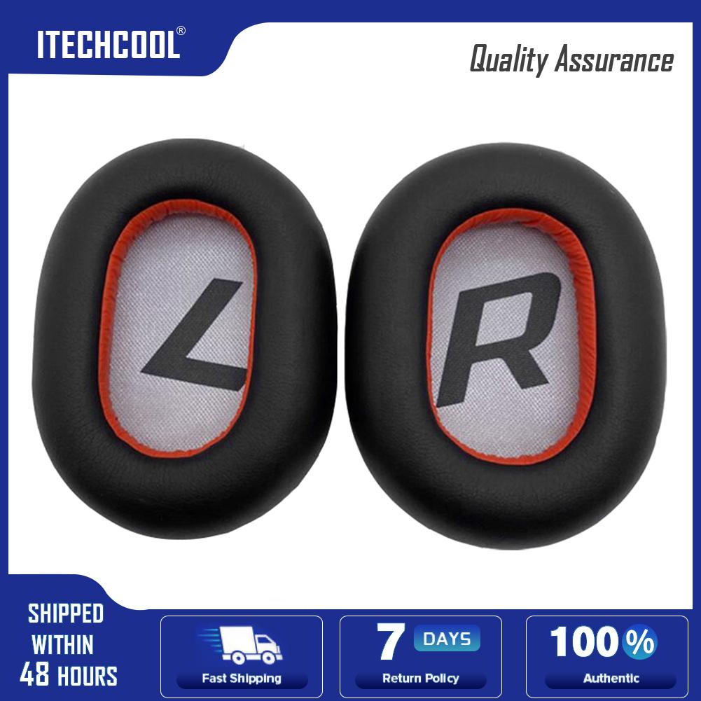 2pcs Protein Leather Ear Pads Cushion for Plantronics Backbeat Pro 2 SE 8200UC 95x75x20mm